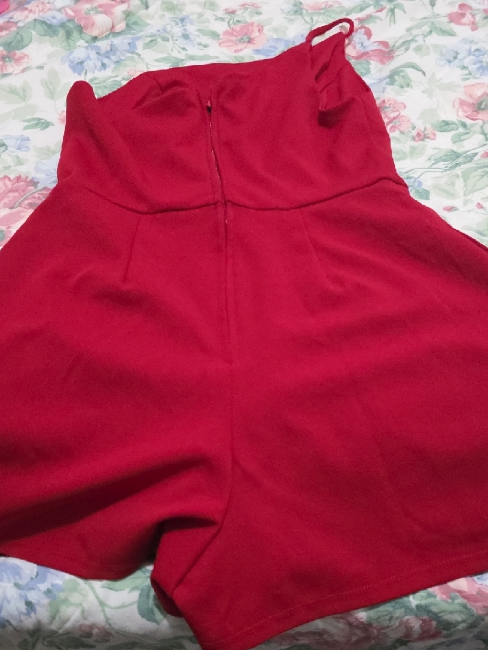 Red Strapless Mini Dress - Picture 3 of 3